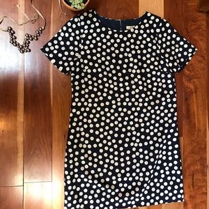 J. Crew polka dot dress in navy